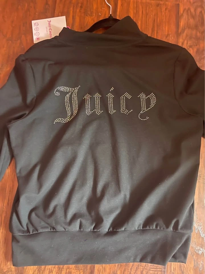 Juicy Couture Sport Black Rhinestone Zip-Up Jacket - photo 2