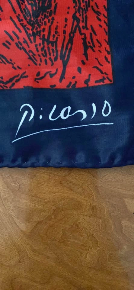 Scarf Picasso art abstract 100% silk - photo 2