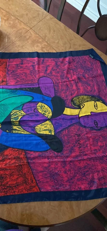 Scarf Picasso art abstract 100% silk - photo 5
