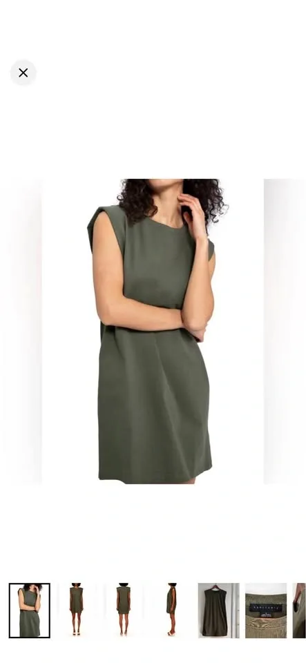 Sanctuary Cotton Shoulder Pad Dress - L
