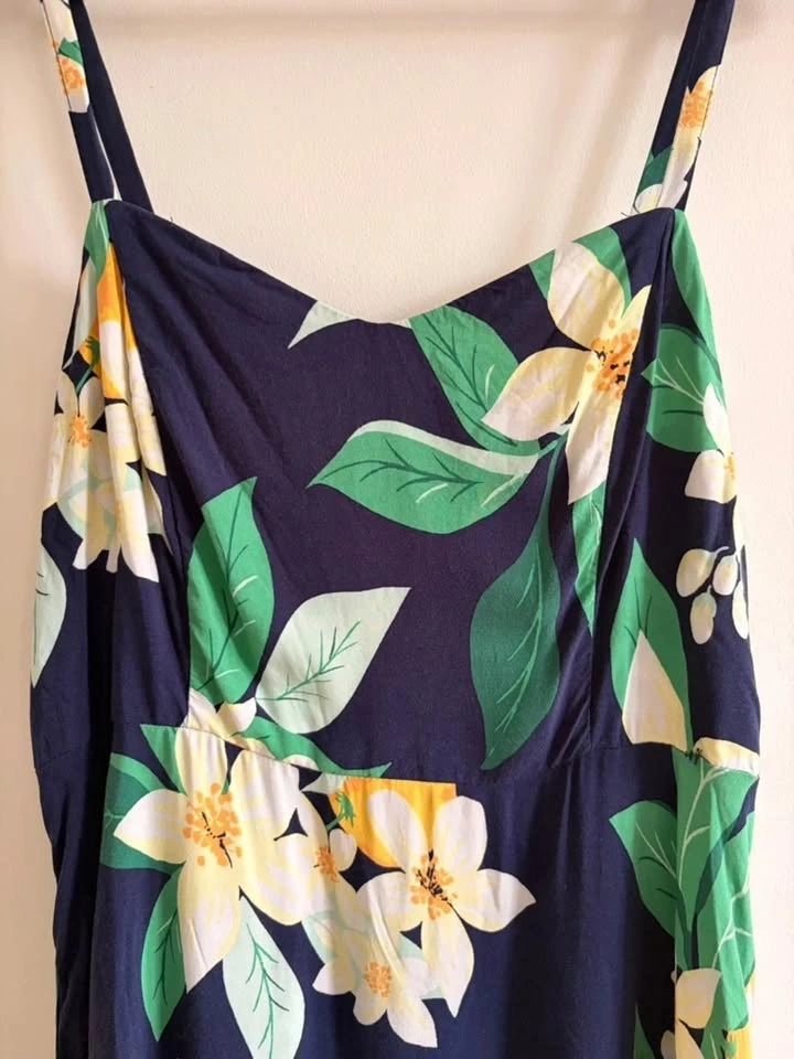 Old Navy Navy Floral Spaghetti-Strap Mini Dress - L - photo 3