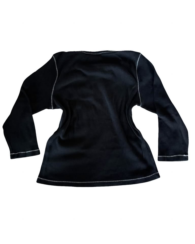 Black Long Sleeve Top with Tie Detail - photo 4