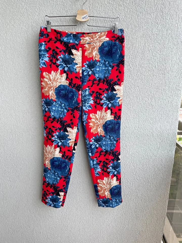 Talbots Chatham Floral Ankle Pants, Size 6, Slim Fit