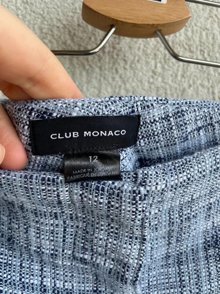 Club Monaco Cotton Tweed Pants, Size 12, Textured Slim Ankle Wor - photo 5