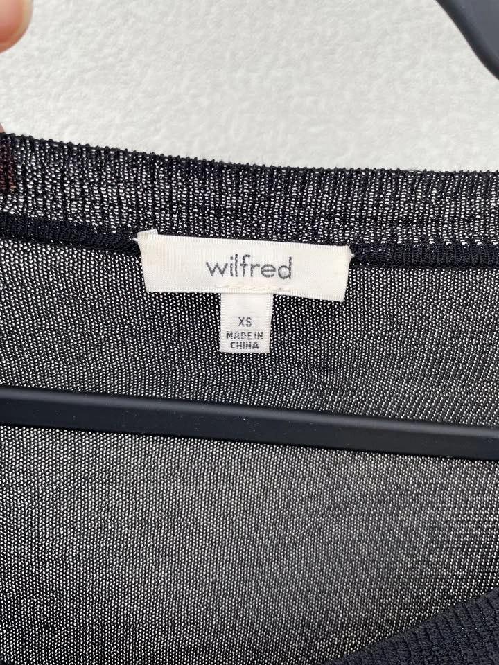 Wilfred Aritzia Sheer Black Knit Sweater - Size XS - photo 2