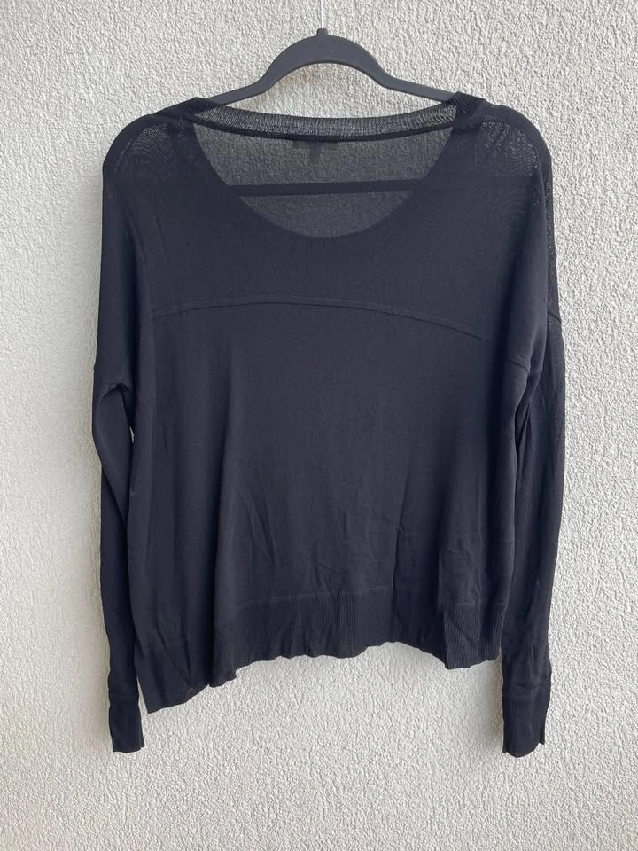 Wilfred Aritzia Sheer Black Knit Sweater - Size XS - photo 3