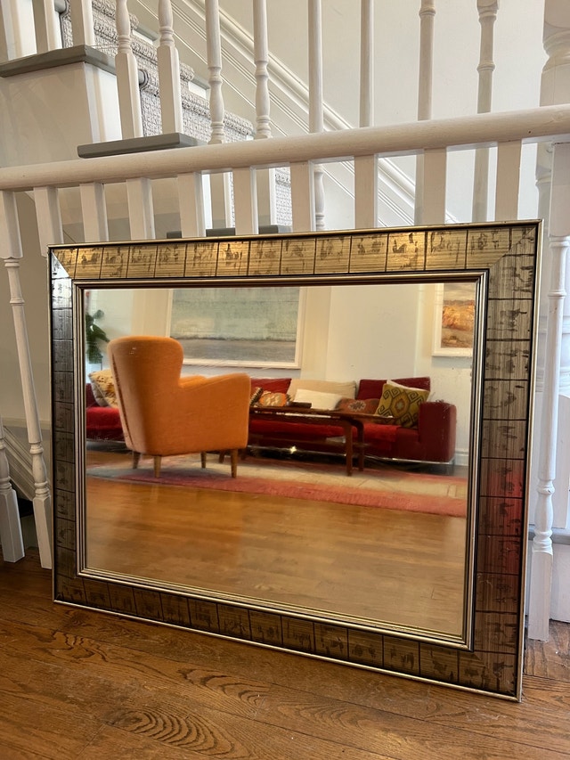 Mirror wood frame 36 in x 30 in