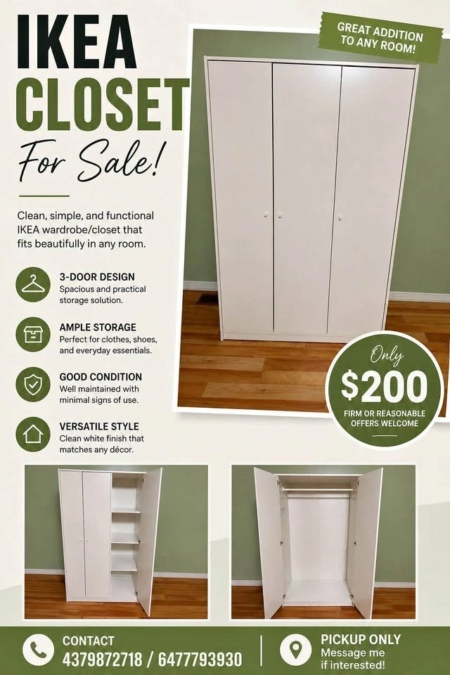IKEA Closet for Sale