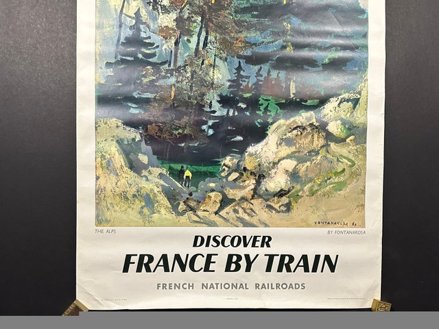 Discover France by Train Vintage Poster|The Alps|French - photo 3