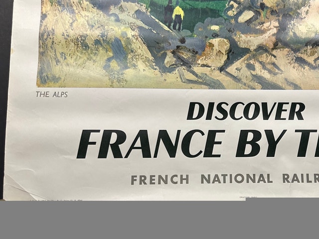 Discover France by Train Vintage Poster|The Alps|French - photo 4