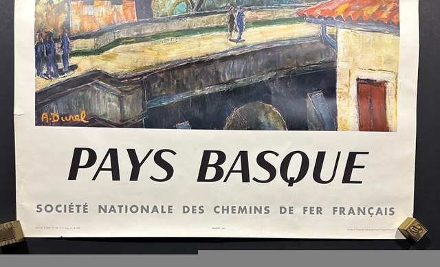 Pays Basque SNCF Vintage Railways Poster French Railway Vintage - photo 3
