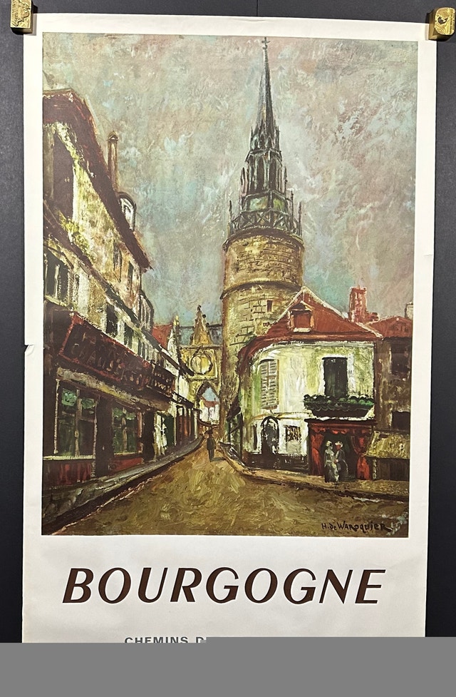1964 Bourgogne Railway Poster by Henry de Waroquier - photo 2