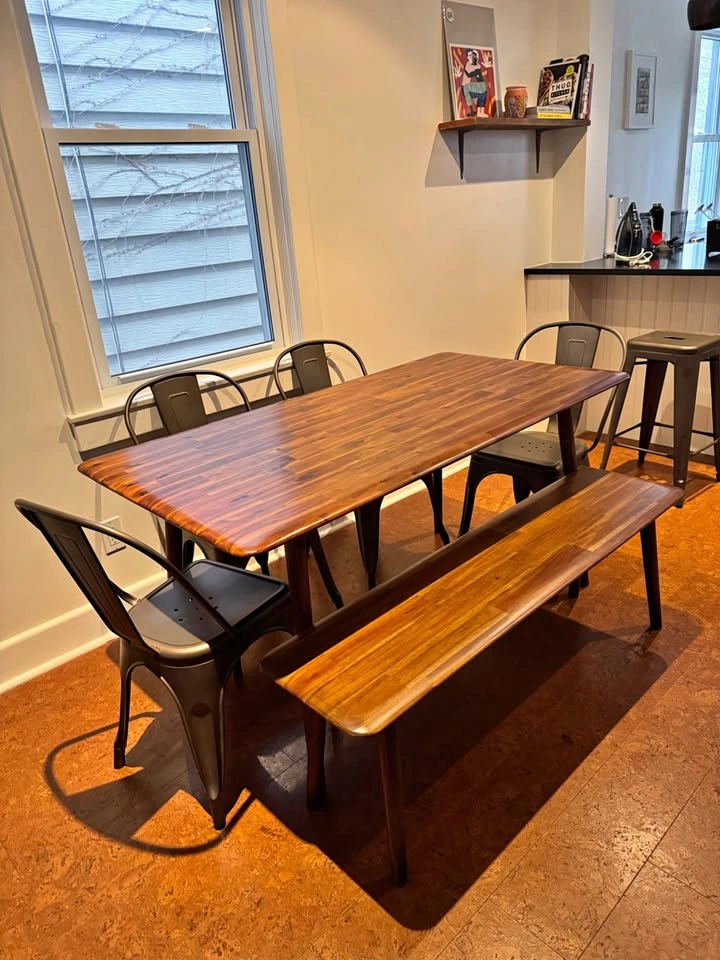 EQ3 Kacia Dining Table (60") and Bench