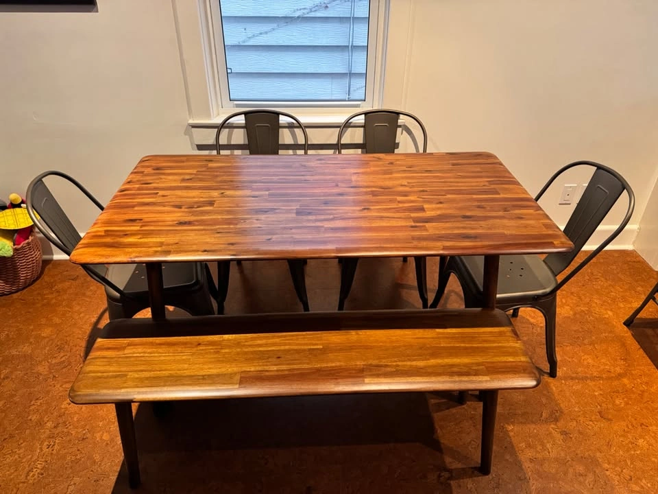 EQ3 Kacia Dining Table (60") and Bench - photo 2