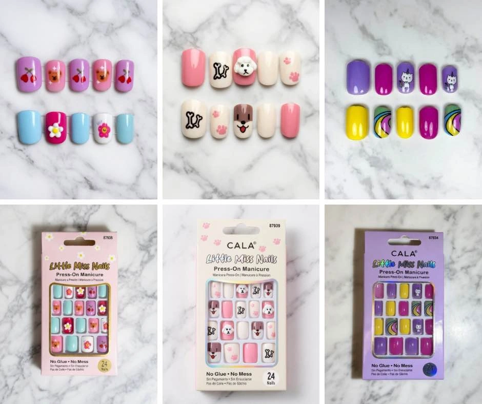 Cala Little Miss Nails Press-On Sets for Kids & Teens - Fun Desi - photo 2