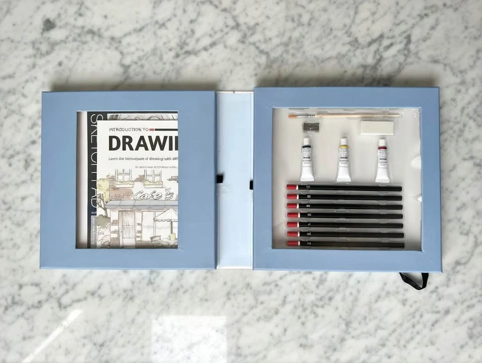 Spice Box Drawing Art Set - Pencils, Paints, Sketchbook - New - photo 2
