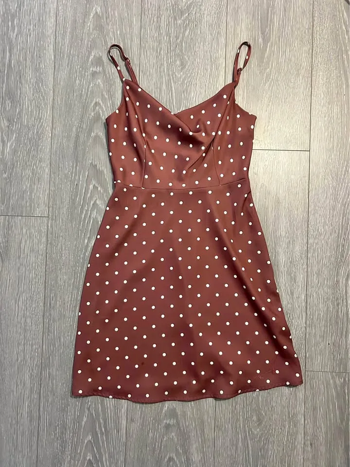 Dynamite polka dot mini dress thumbnail