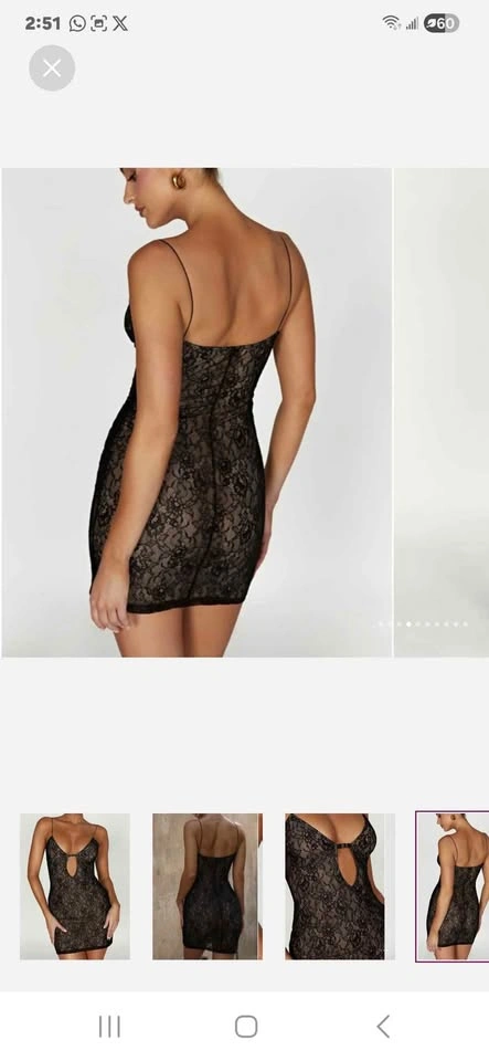 Meshki Juliet Lace Mini Dress Black - photo 3