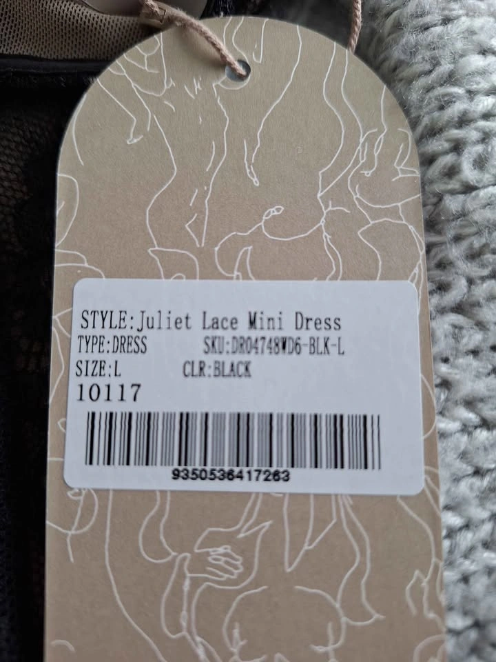 Meshki Juliet Lace Mini Dress Black - photo 5