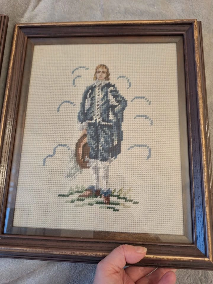 Needlepoint, cross stitch Blue boy and Pinky - photo 2