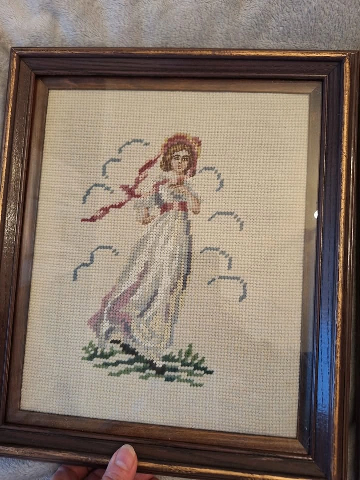 Needlepoint, cross stitch Blue boy and Pinky - photo 3