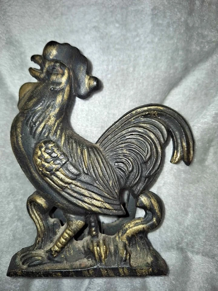 Black Wrought Iron Rooster Napkin Holder Farmhouse Decor