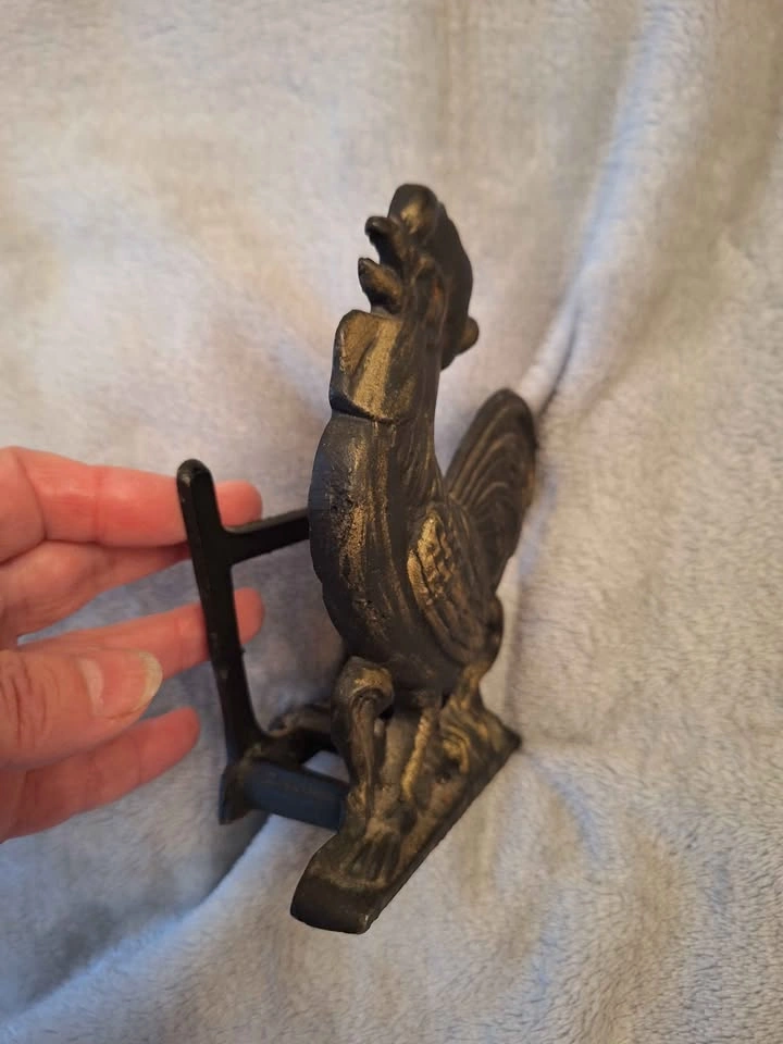 Black Wrought Iron Rooster Napkin Holder Farmhouse Decor - photo 4