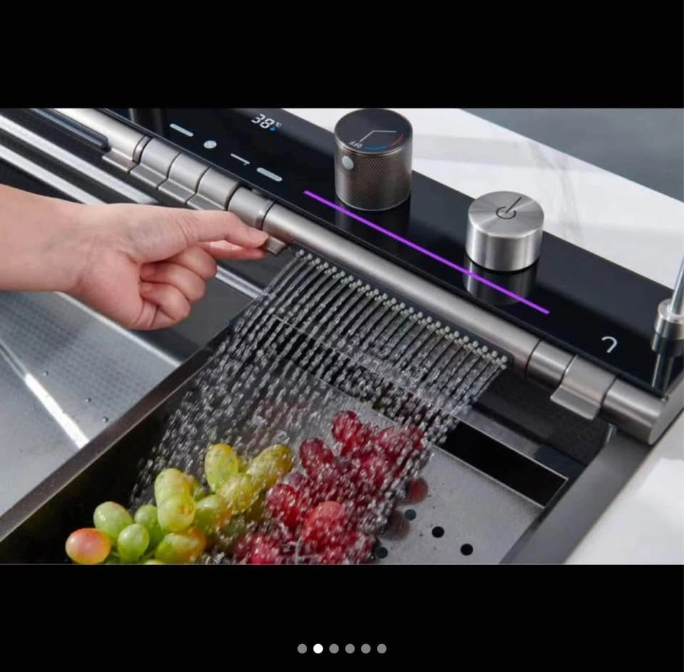 Stainless steel waterfall sink with faucet - photo 5