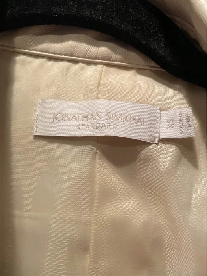 Jonathan Simkhai Cream Leather Jacket - photo 3