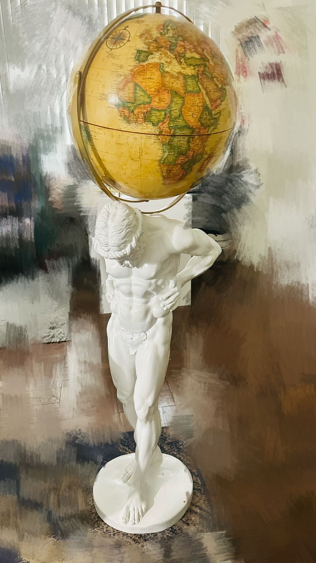 Atlas Globe Statue Floor Lamp - Unique Vintage Style