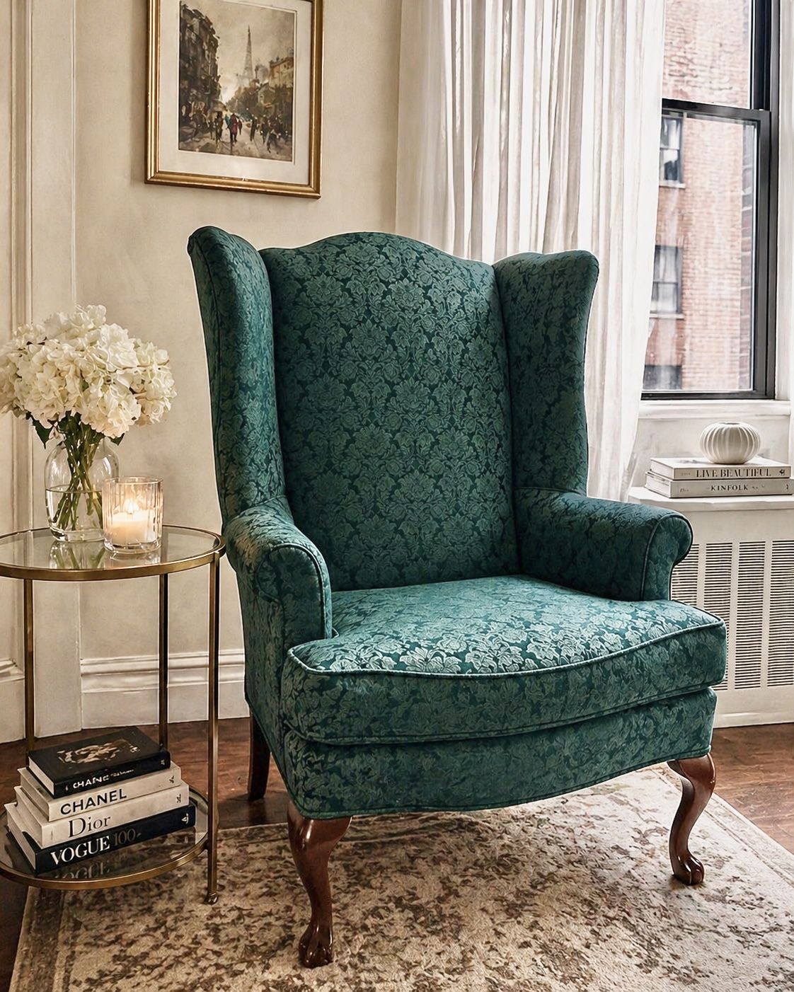 Motivated to sell - Wingback Chair, Antique Style, Great Shape - photo 5