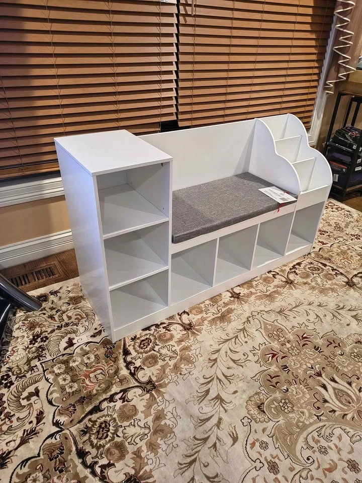 Kids Bookcase with Reading Nook 3-in-1 Toy Organizer - photo 5