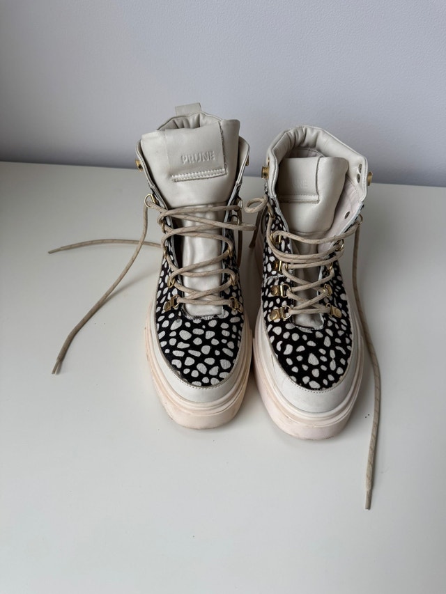 Prune Leather Sneakers