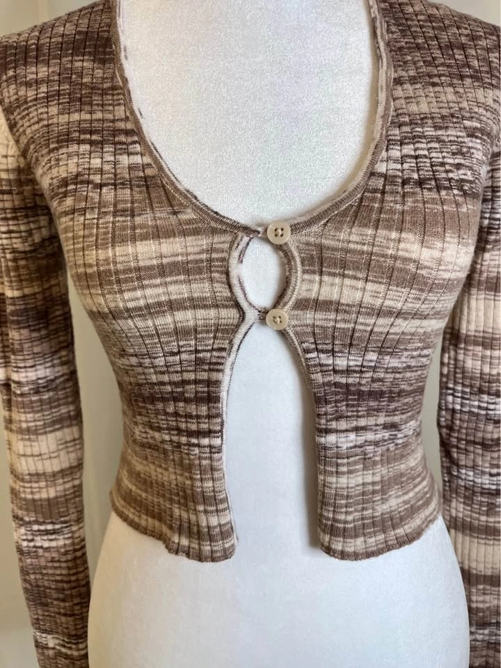 GARAGE Ribbed Cropped Cardigan - photo 2
