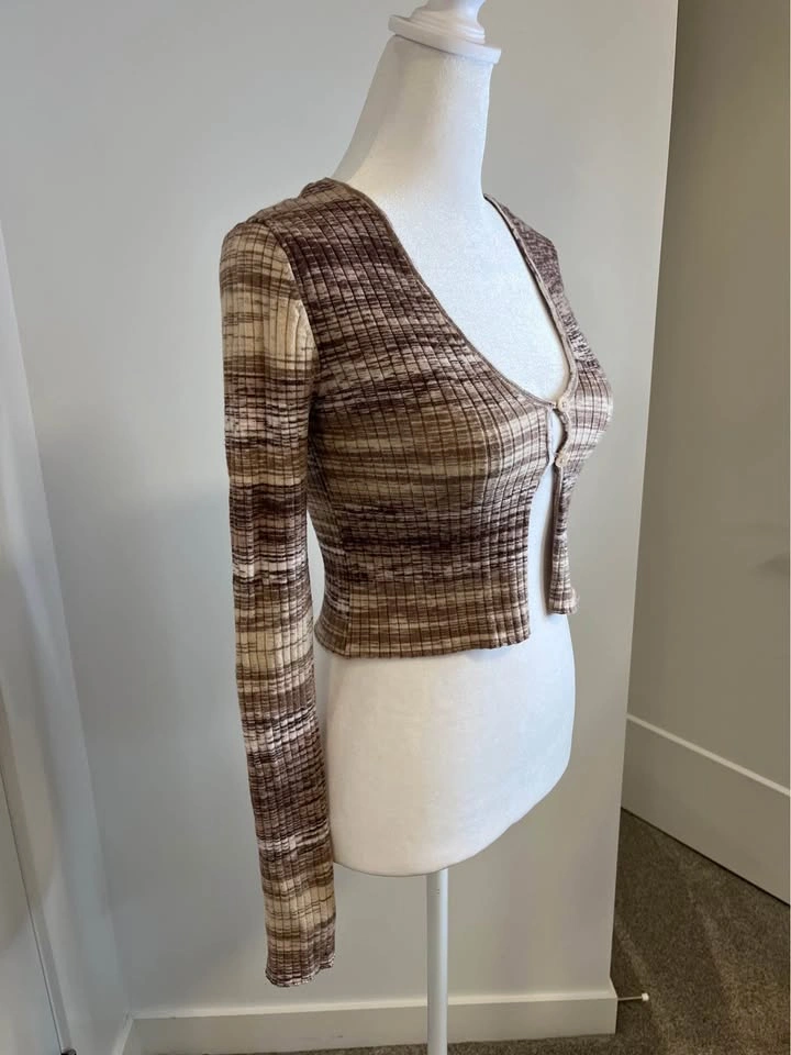 GARAGE Ribbed Cropped Cardigan - photo 3