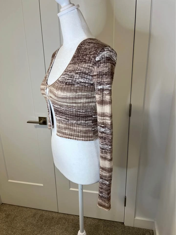 GARAGE Ribbed Cropped Cardigan - photo 4