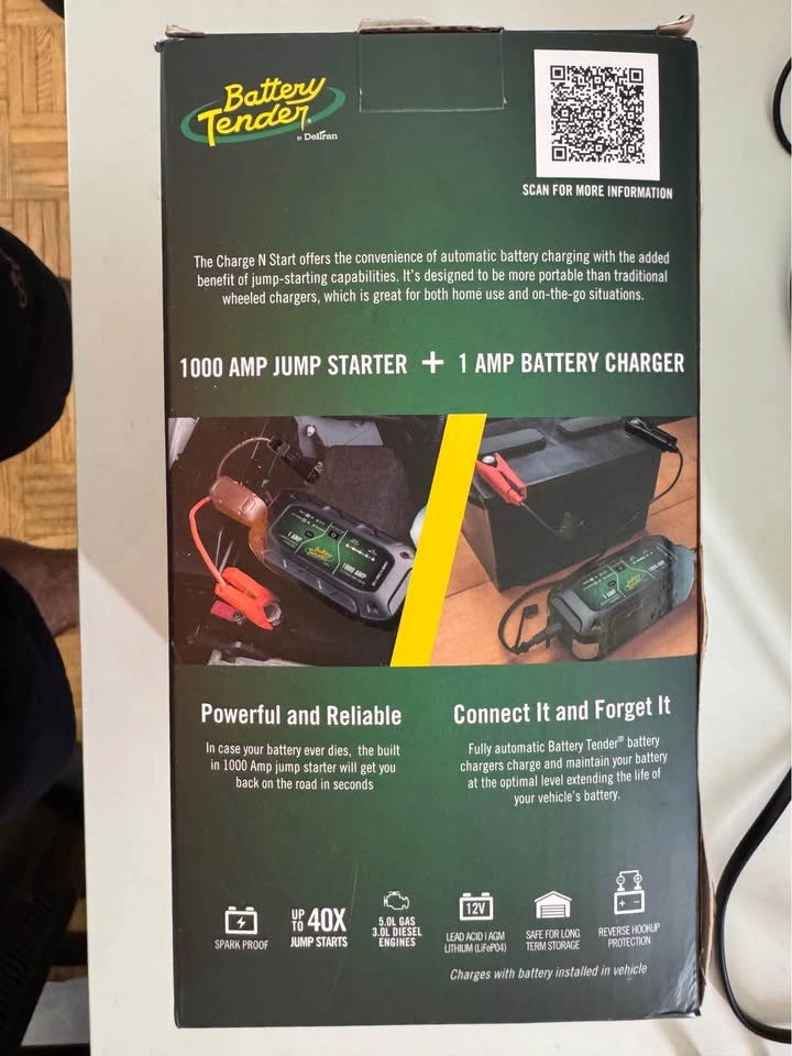 Car Jump Starter Battery Tender Charge N Start 1100 (NEW) - photo 2