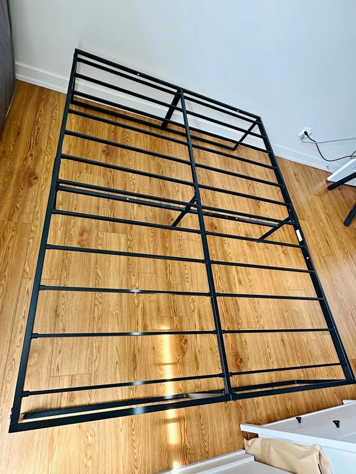 Queen Black Metal Platform Bed Frame