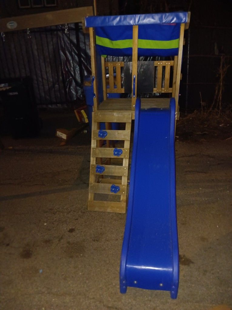 Swing Playset With Slide And Rock Climb - photo 3