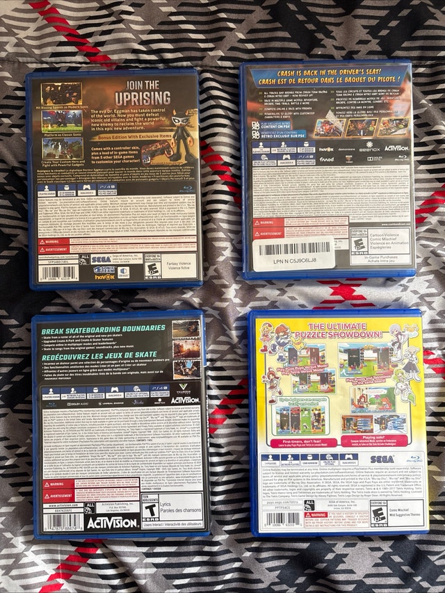 Lot Of 4 PS4 Games: Tony Hawk, Crash, Sonic & More - photo 2