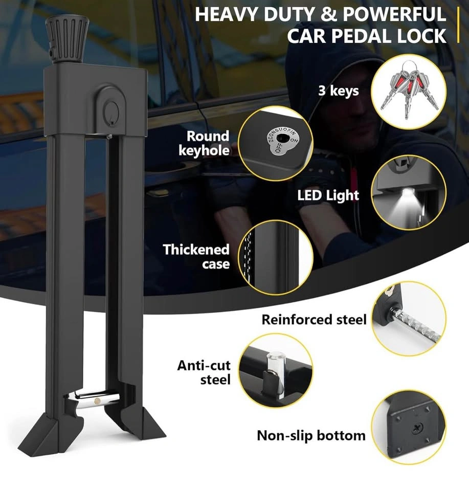Car Brake Pedal Lock - Anti-Theft Device with LED - photo 2