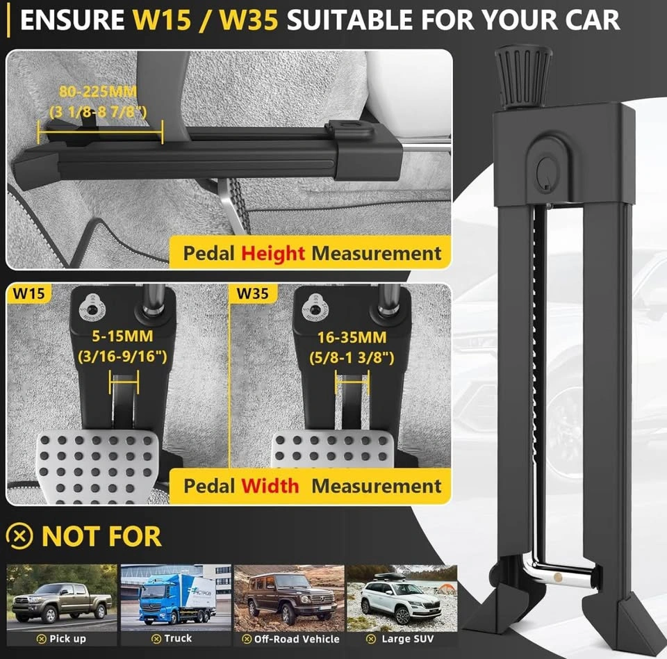 Car Brake Pedal Lock - Anti-Theft Device with LED - photo 3