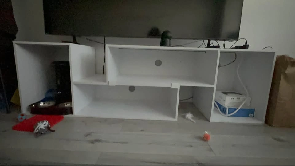 Move Out Sale - Rolanstar White LED TV Stand w/ RGB Lights - photo 2