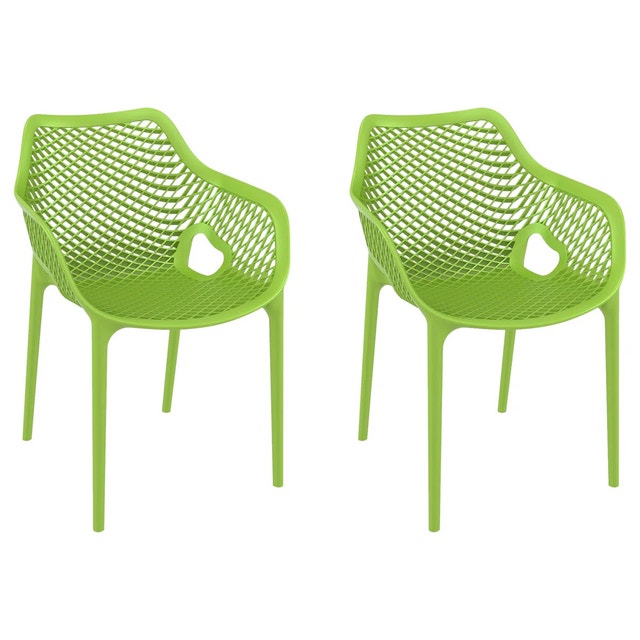 Farrah Premium All-Weather Outdoor Stacking Dining Armchair (Set - photo 2