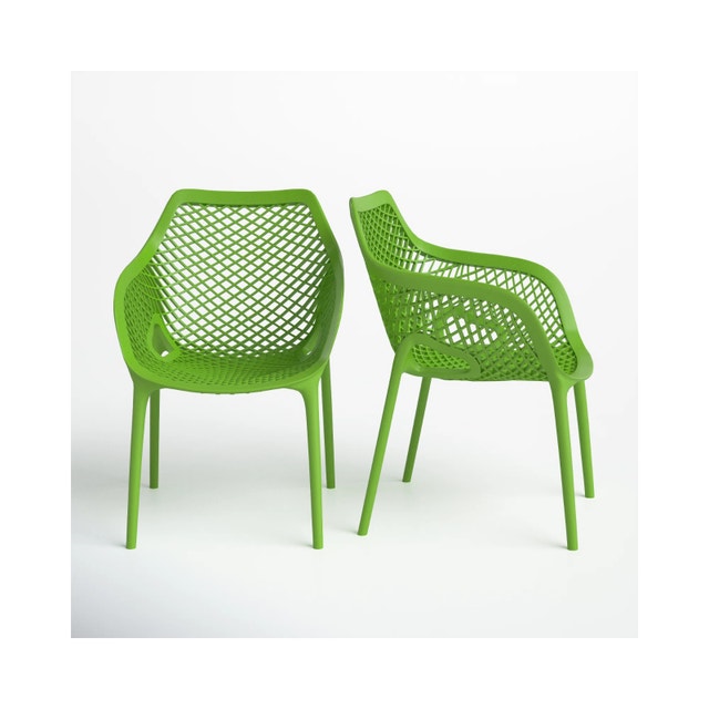 Farrah Premium All-Weather Outdoor Stacking Dining Armchair (Set - photo 3
