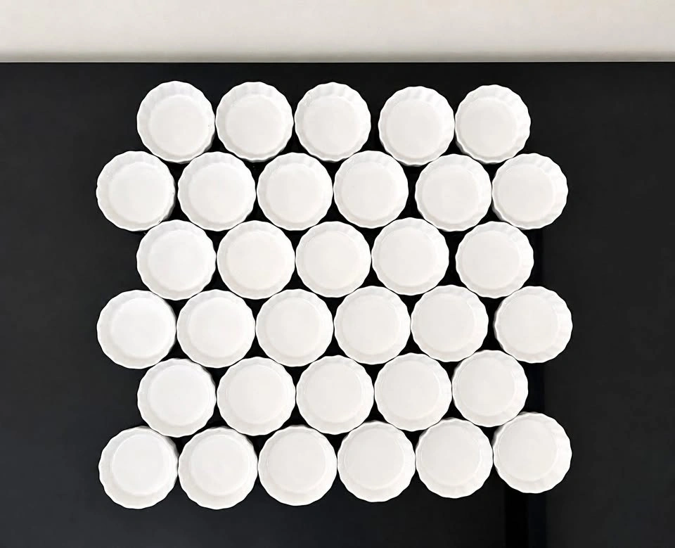 33 Small White Ceramic Appetizer / Dessert Dishes