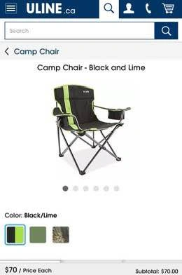 Camp Chair - Black and Lime New packed box - photo 3
