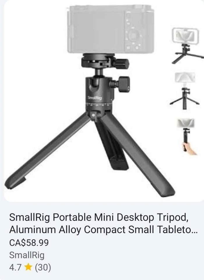 New Canon Mini Tabletop Tripod - Solid Metal - Original Seal - photo 2