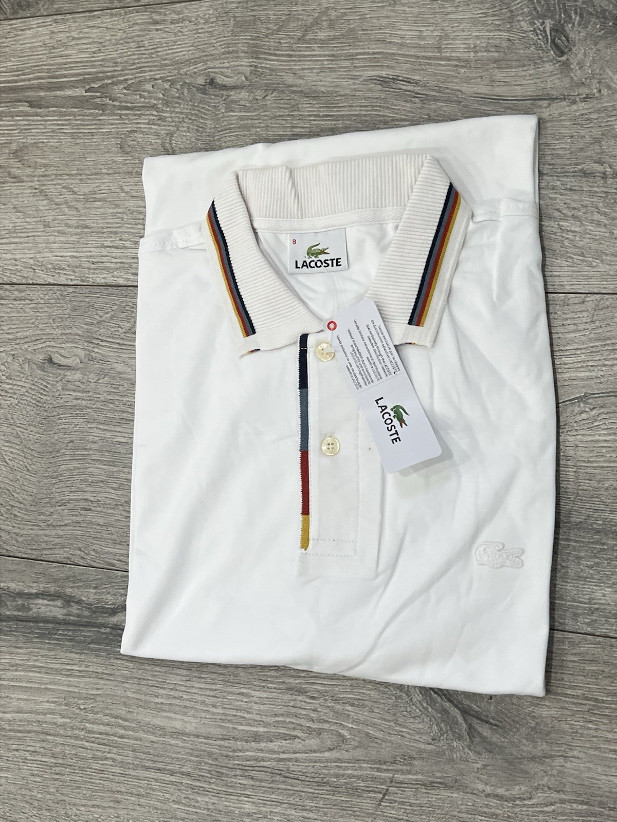 Lacoste Men's White Polo Shirt XL Classic Fit Short Sleeve Cotto - photo 2