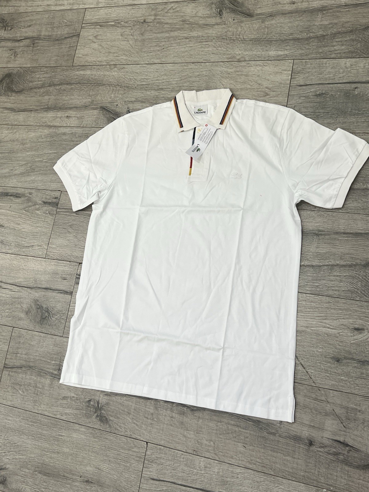 Lacoste Men's White Polo Shirt XL Classic Fit Short Sleeve Cotto - photo 3